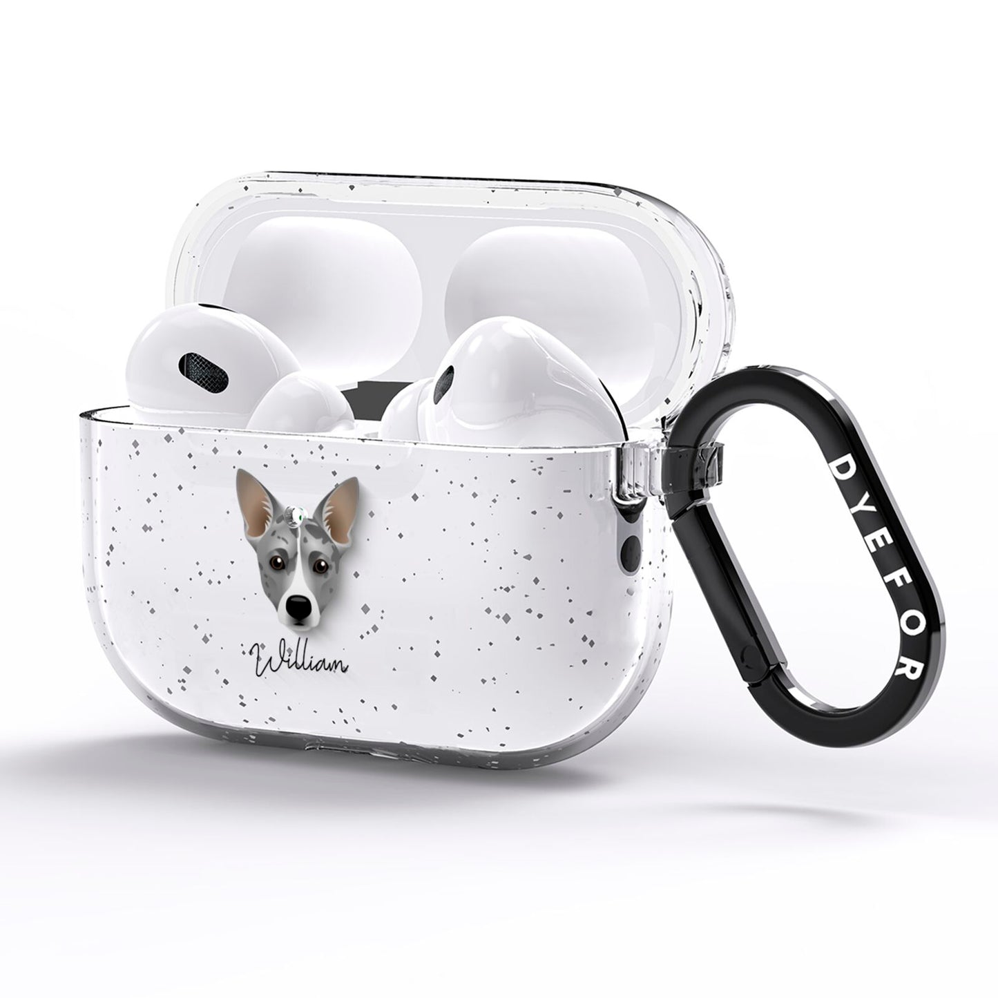Cojack Personalised AirPods Pro Glitter Case Side Image
