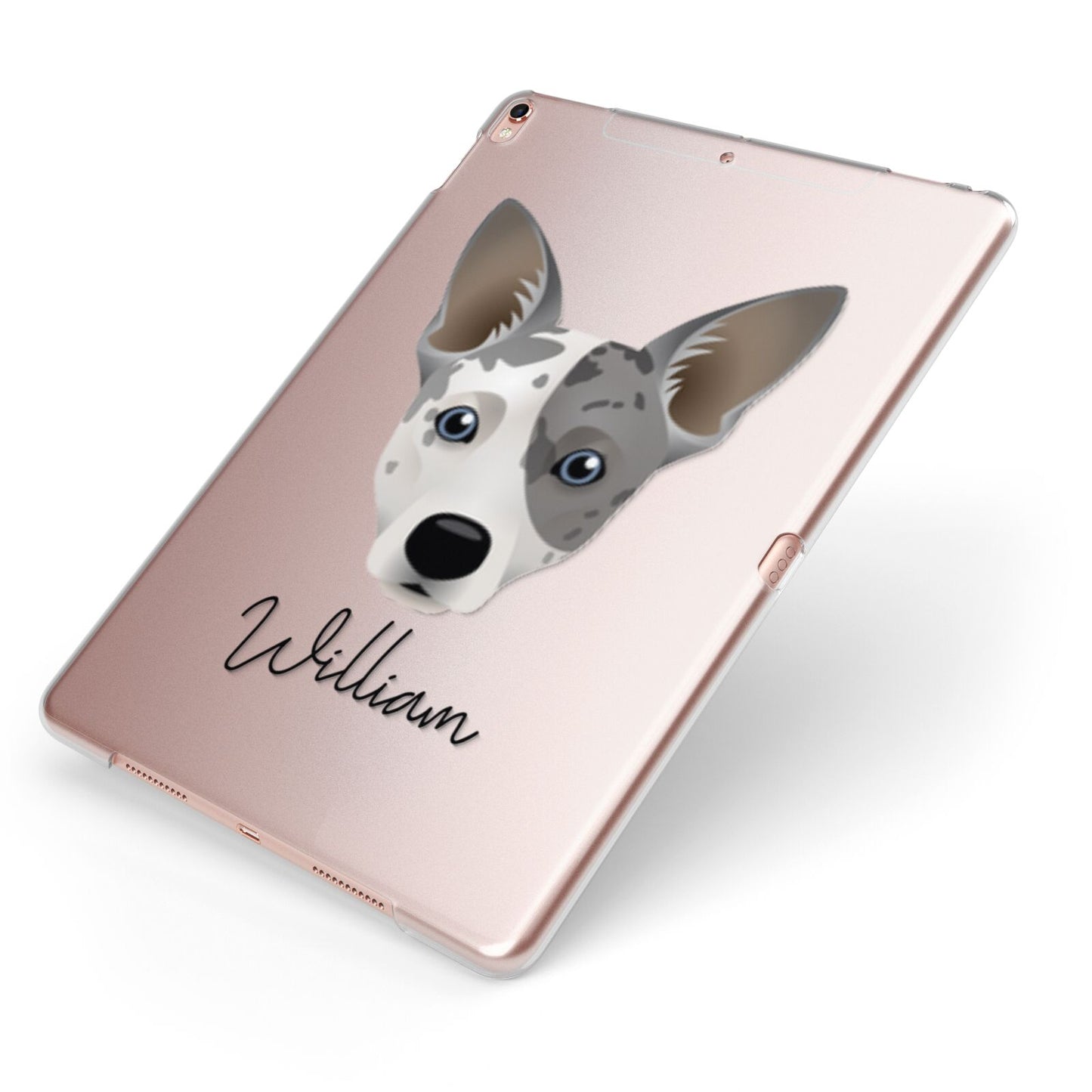 Cojack Personalised Apple iPad Case on Rose Gold iPad Side View