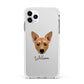 Cojack Personalised Apple iPhone 11 Pro Max in Silver with White Impact Case