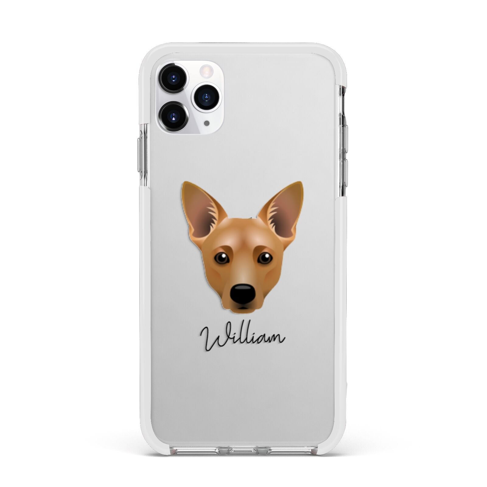 Cojack Personalised Apple iPhone 11 Pro Max in Silver with White Impact Case