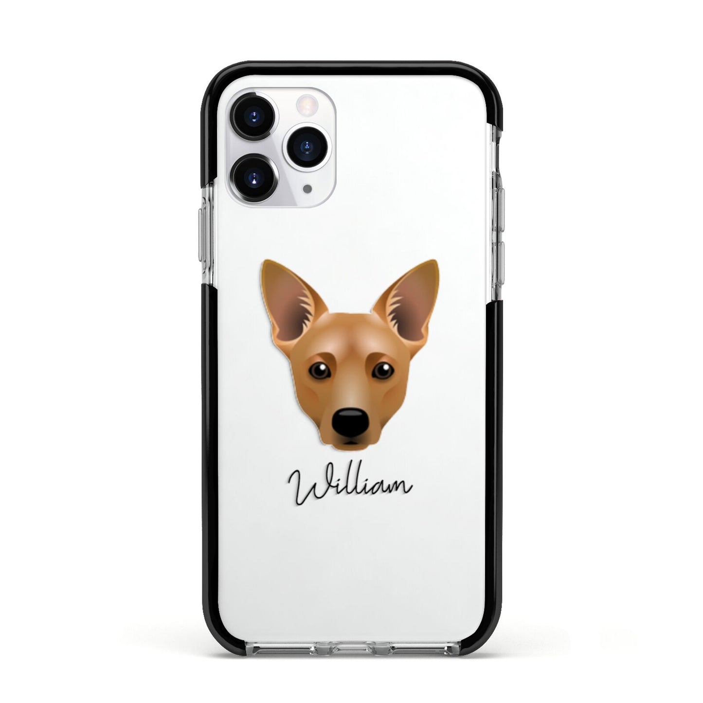 Cojack Personalised Apple iPhone 11 Pro in Silver with Black Impact Case