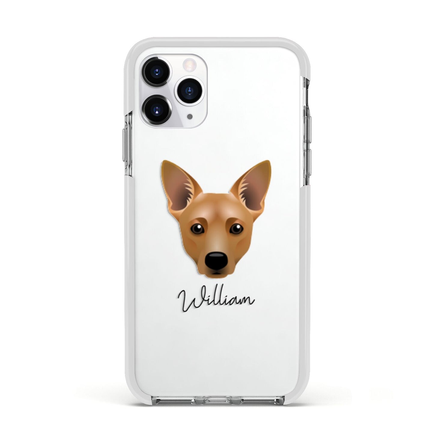 Cojack Personalised Apple iPhone 11 Pro in Silver with White Impact Case
