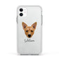 Cojack Personalised Apple iPhone 11 in White with White Impact Case