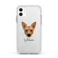 Cojack Personalised Apple iPhone 11 in White with White Impact Case