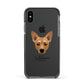 Cojack Personalised Apple iPhone Xs Impact Case Black Edge on Black Phone