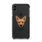 Cojack Personalised Apple iPhone Xs Max Impact Case Black Edge on Black Phone