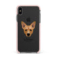 Cojack Personalised Apple iPhone Xs Max Impact Case Pink Edge on Black Phone