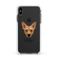 Cojack Personalised Apple iPhone Xs Max Impact Case White Edge on Black Phone