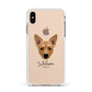 Cojack Personalised Apple iPhone Xs Max Impact Case White Edge on Gold Phone
