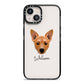 Cojack Personalised iPhone 13 Black Impact Case on Silver phone