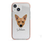 Cojack Personalised iPhone 13 Mini TPU Impact Case with Pink Edges