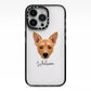 Cojack Personalised iPhone 13 Pro Black Impact Case on Silver phone