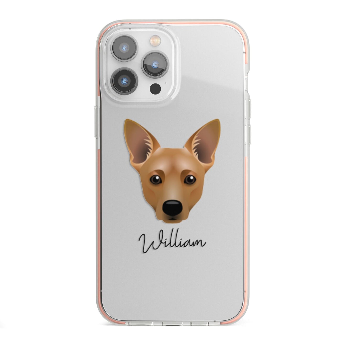 Cojack Personalised iPhone 13 Pro Max TPU Impact Case with Pink Edges