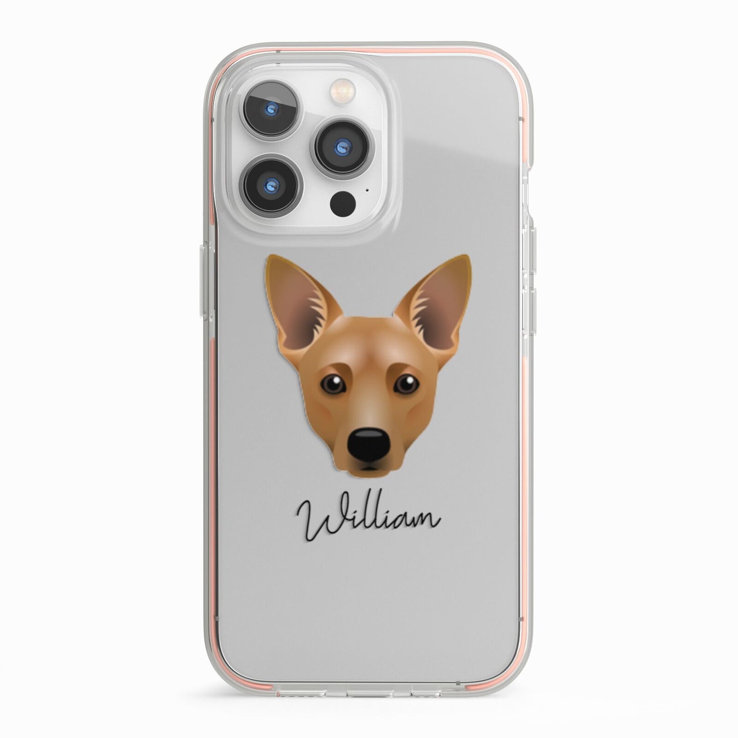 Cojack Personalised iPhone 13 Pro TPU Impact Case with Pink Edges