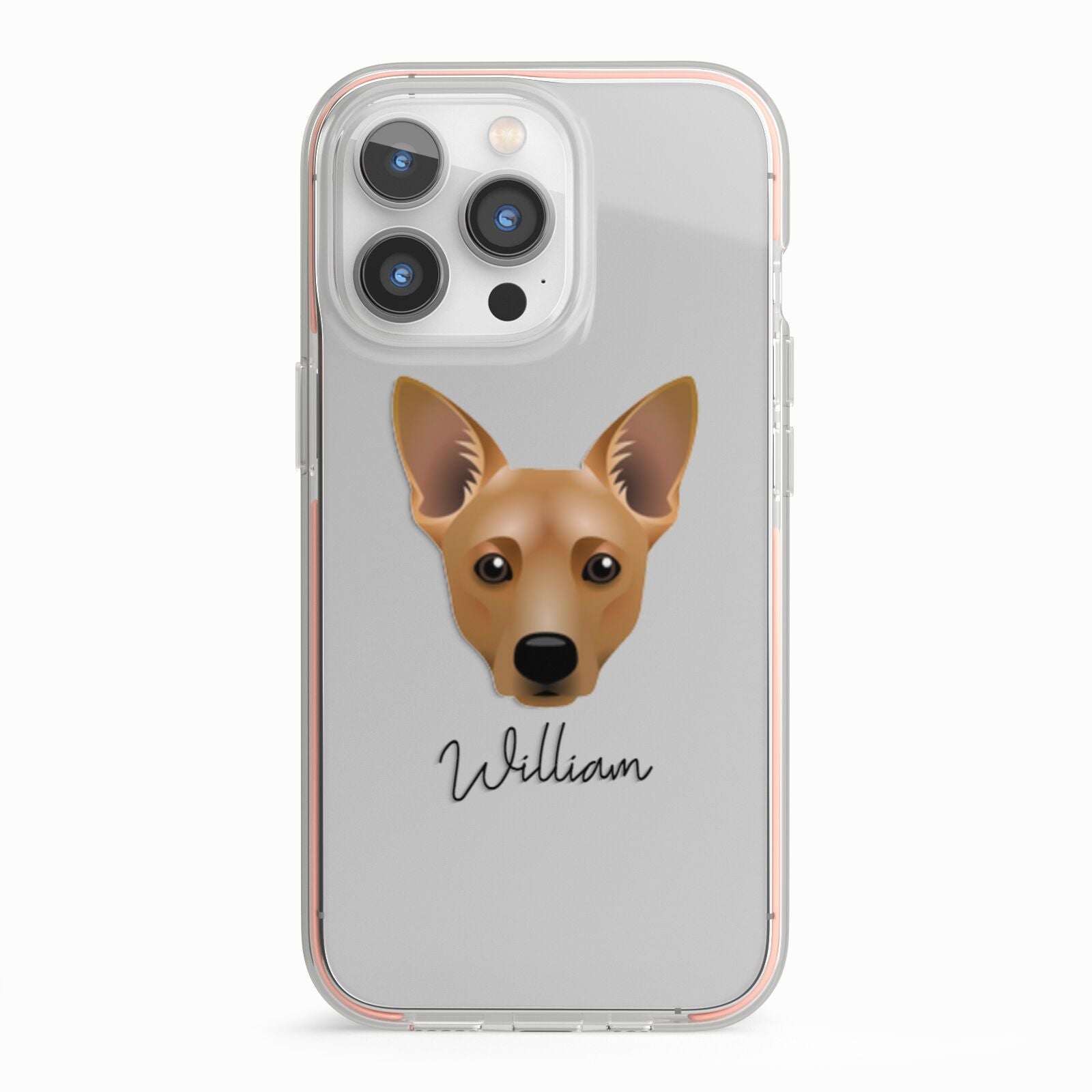 Cojack Personalised iPhone 13 Pro TPU Impact Case with Pink Edges