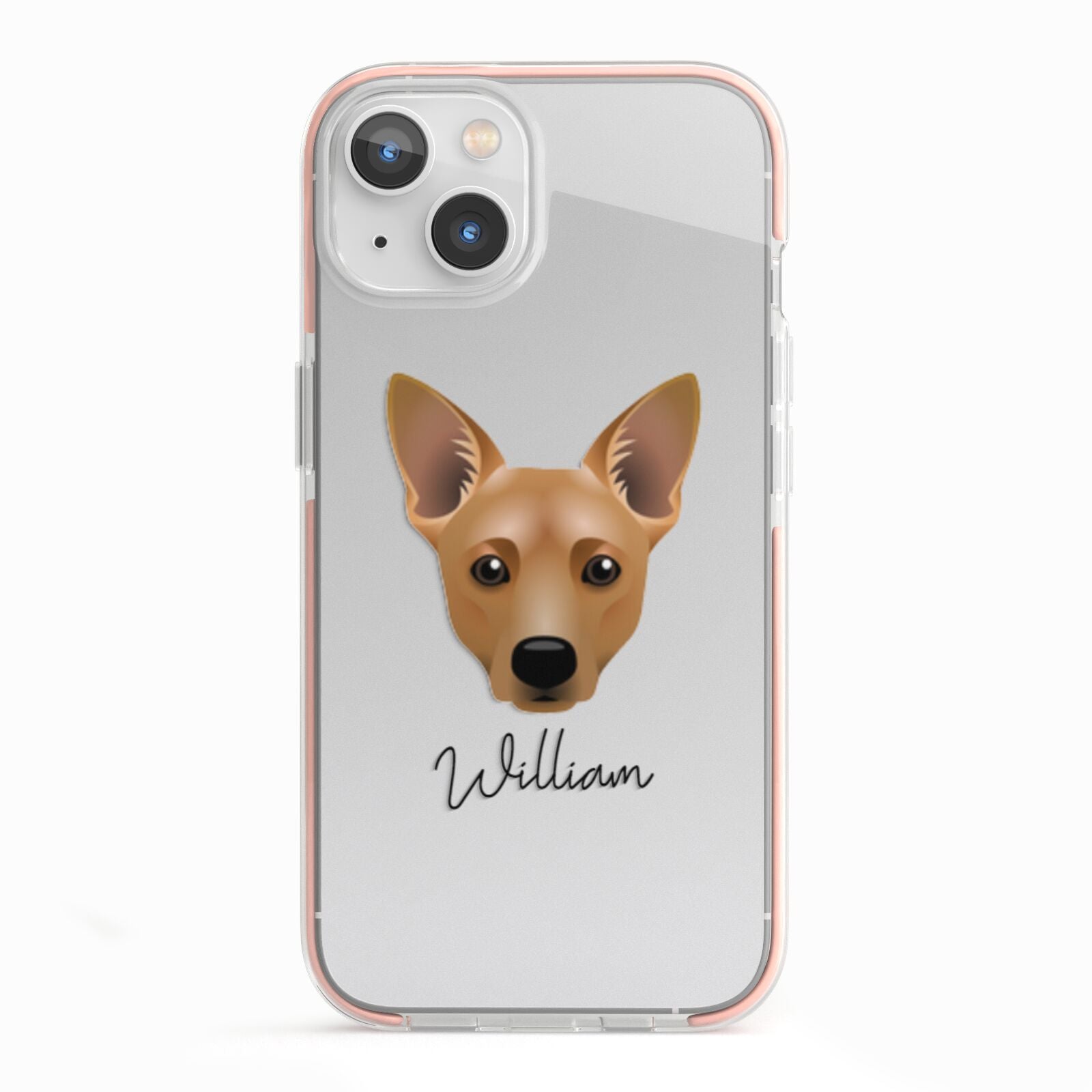 Cojack Personalised iPhone 13 TPU Impact Case with Pink Edges