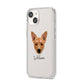 Cojack Personalised iPhone 14 Clear Tough Case Starlight Angled Image