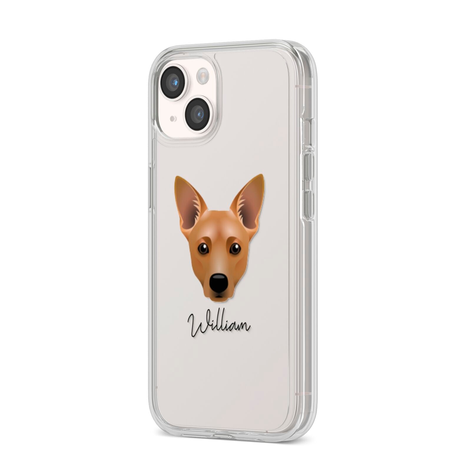 Cojack Personalised iPhone 14 Clear Tough Case Starlight Angled Image