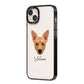 Cojack Personalised iPhone 14 Plus Black Impact Case Side Angle on Silver phone