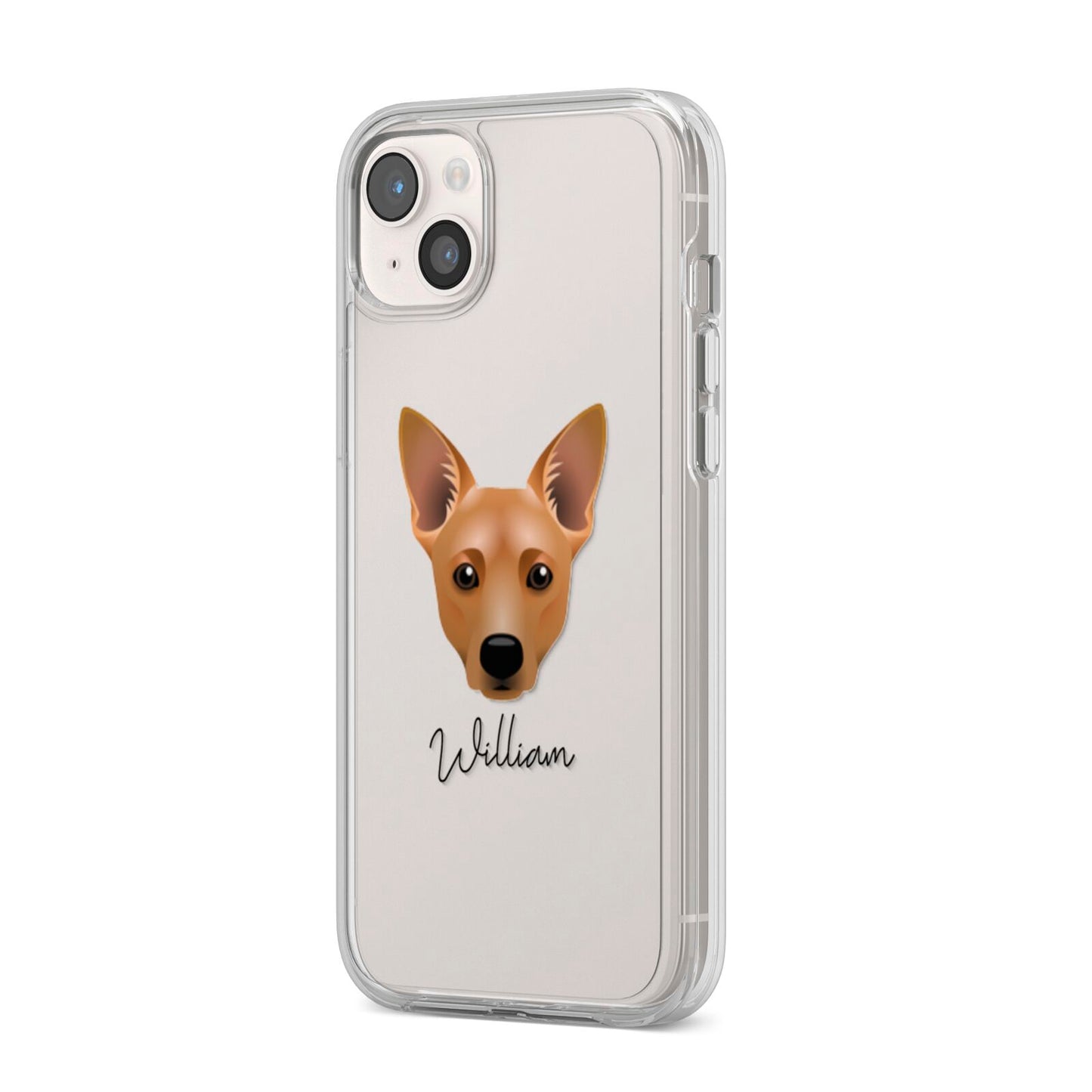 Cojack Personalised iPhone 14 Plus Clear Tough Case Starlight Angled Image