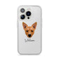 Cojack Personalised iPhone 14 Pro Clear Tough Case Silver