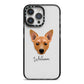 Cojack Personalised iPhone 14 Pro Max Black Impact Case on Silver phone