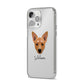 Cojack Personalised iPhone 14 Pro Max Clear Tough Case Silver Angled Image