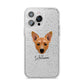 Cojack Personalised iPhone 14 Pro Max Glitter Tough Case Silver