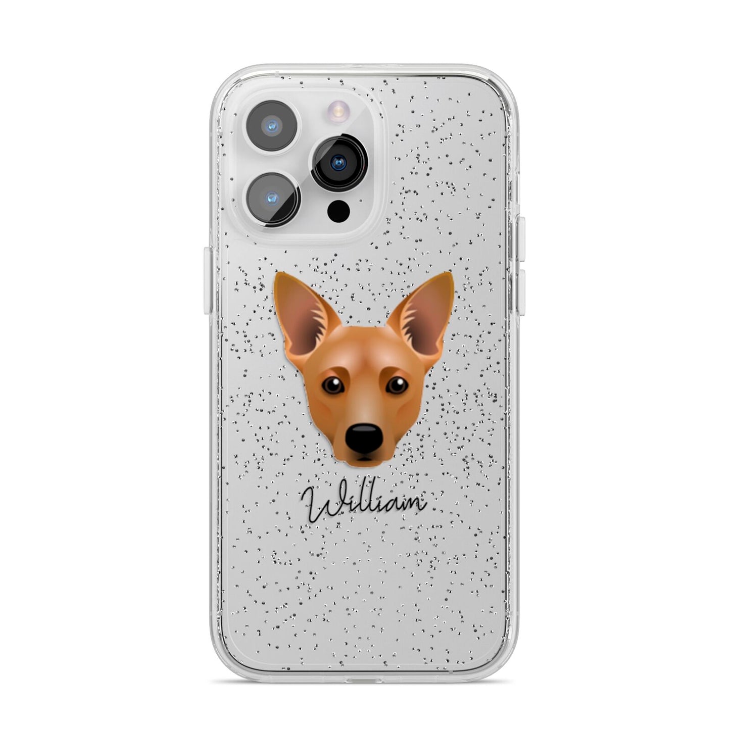 Cojack Personalised iPhone 14 Pro Max Glitter Tough Case Silver