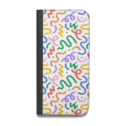 Colourful Doodle Vegan Leather Flip Samsung Case