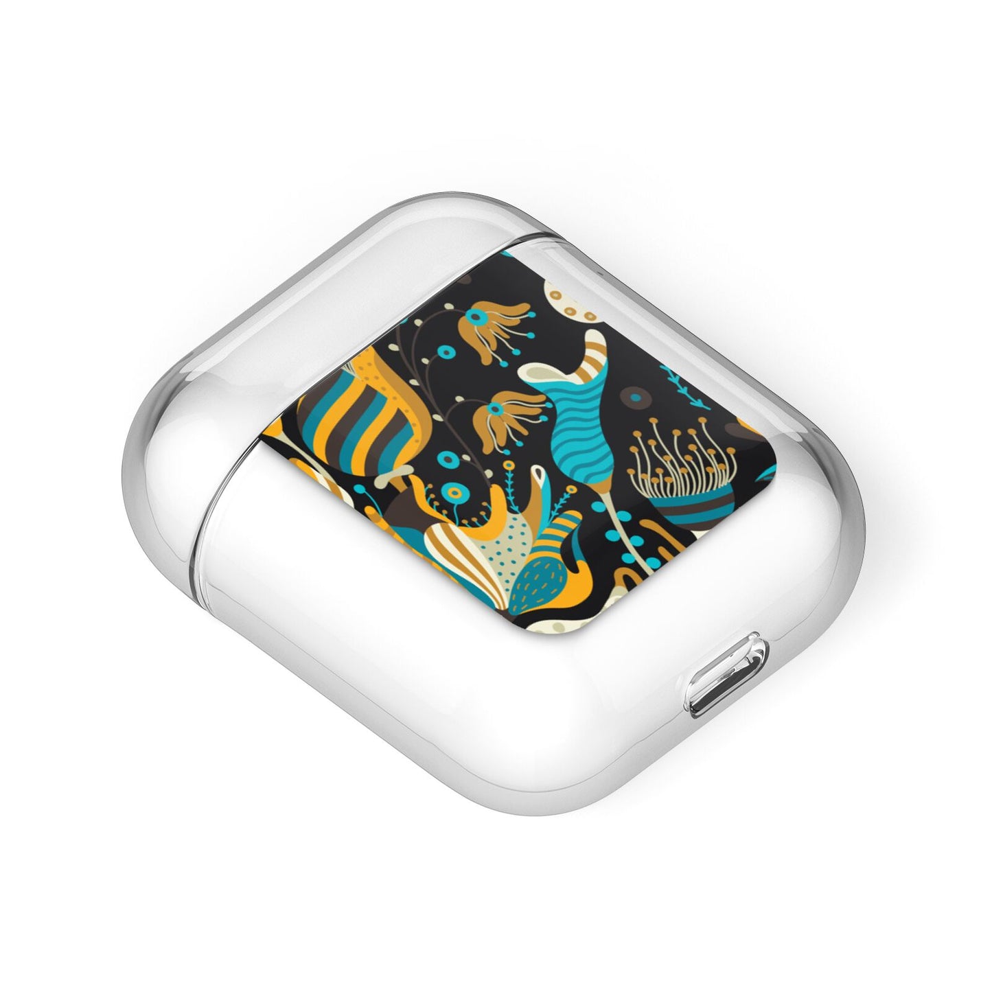 Colourful Floral AirPods Case Laid Flat