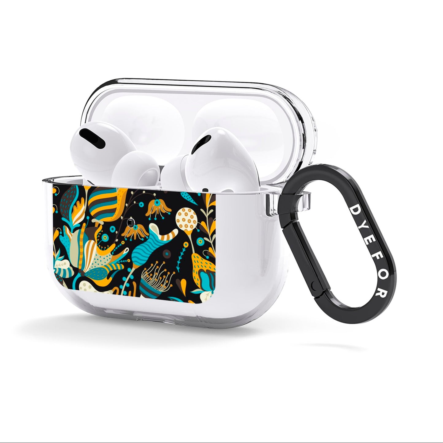 Colourful Floral AirPods Clear Case 3rd Gen Side Image