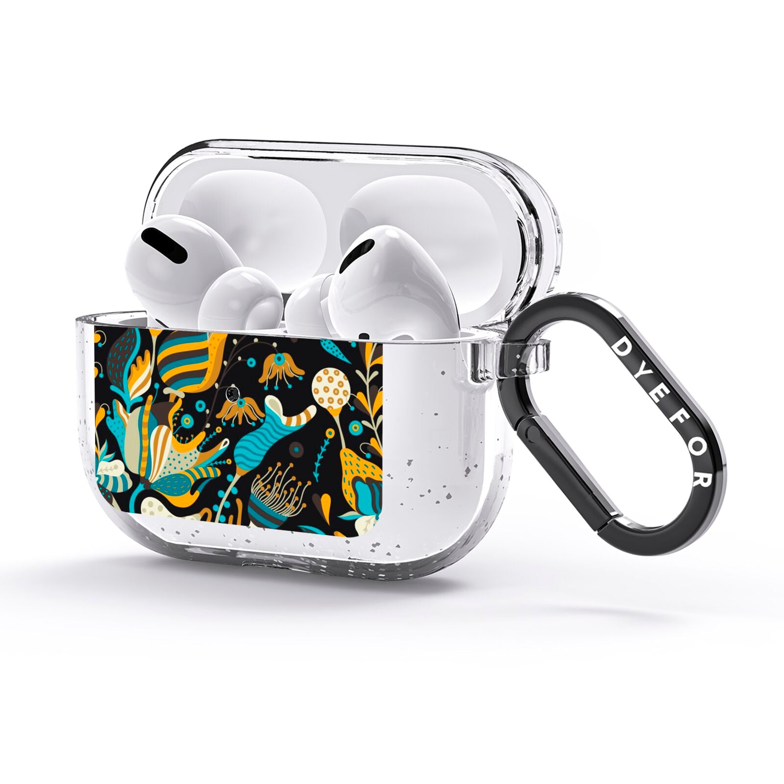 Colourful Floral AirPods Glitter Case 3rd Gen Side Image