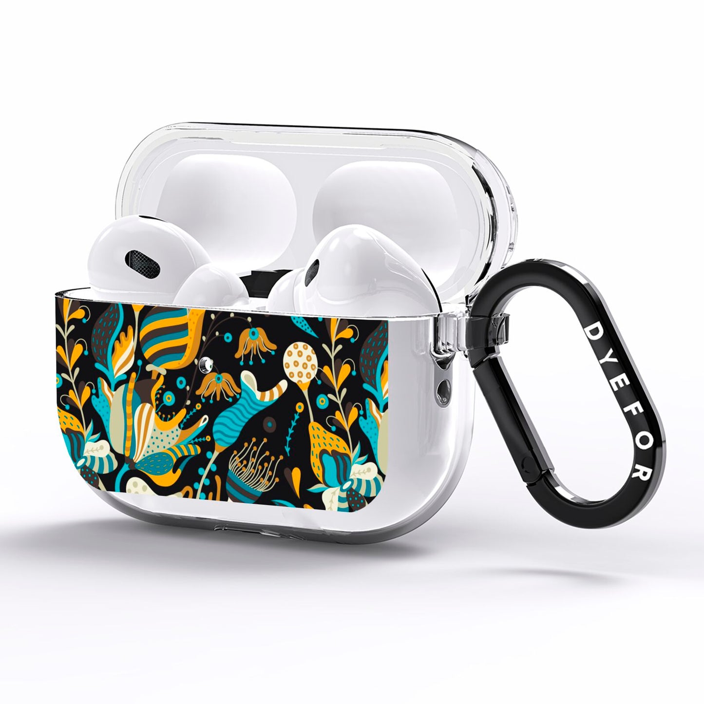 Colourful Floral AirPods Pro Clear Case Side Image
