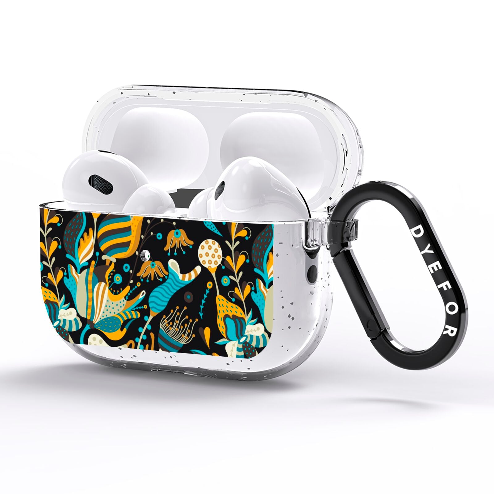 Colourful Floral AirPods Pro Glitter Case Side Image