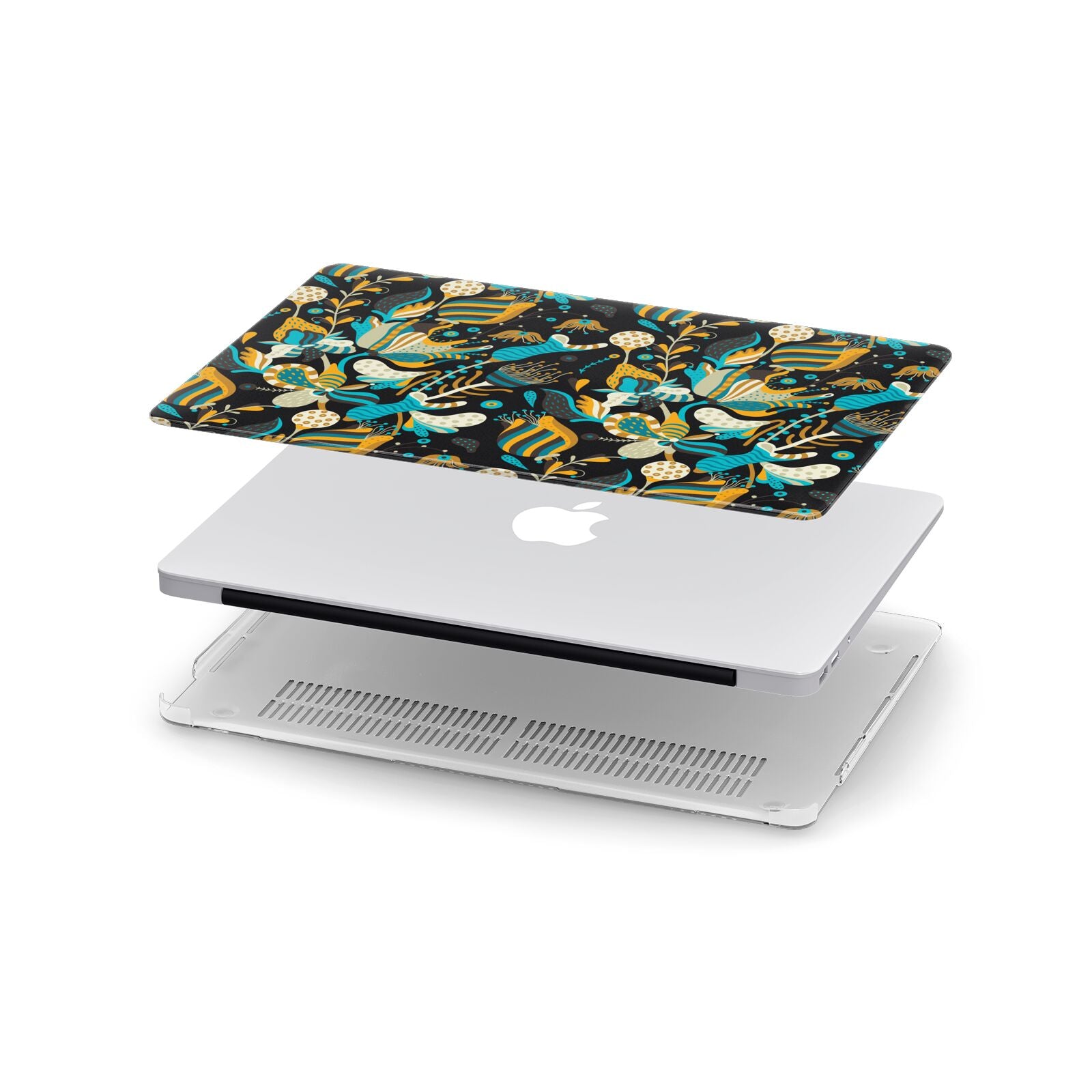 Colourful Floral Apple MacBook Case in Detail