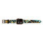 Colourful Floral Apple Watch Strap Size 38mm Landscape Image Gold Hardware