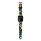 Colourful Floral Apple Watch Strap Size 38mm with Gold Hardware
