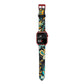 Colourful Floral Apple Watch Strap Size 38mm with Red Hardware