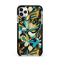 Colourful Floral Apple iPhone 11 Pro Max in Silver with Black Impact Case