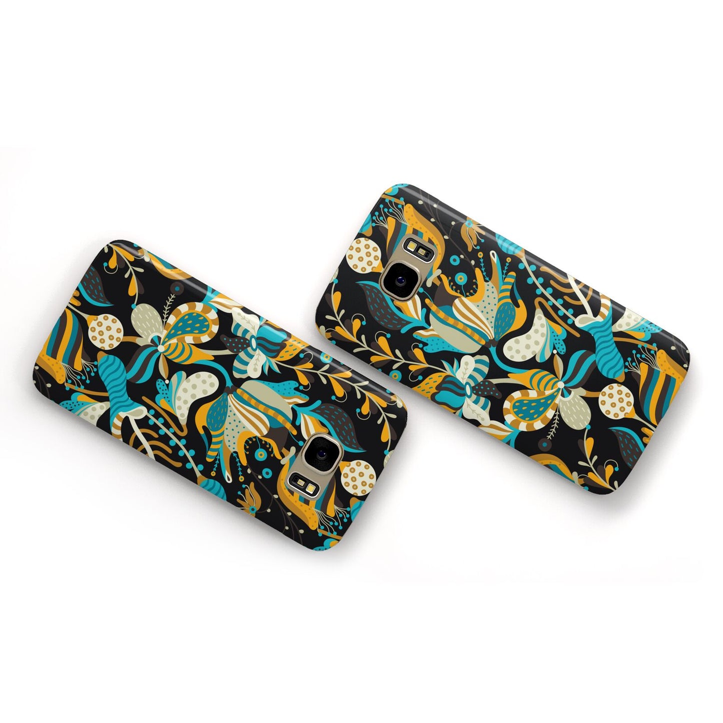 Colourful Floral Samsung Galaxy Case Flat Overview