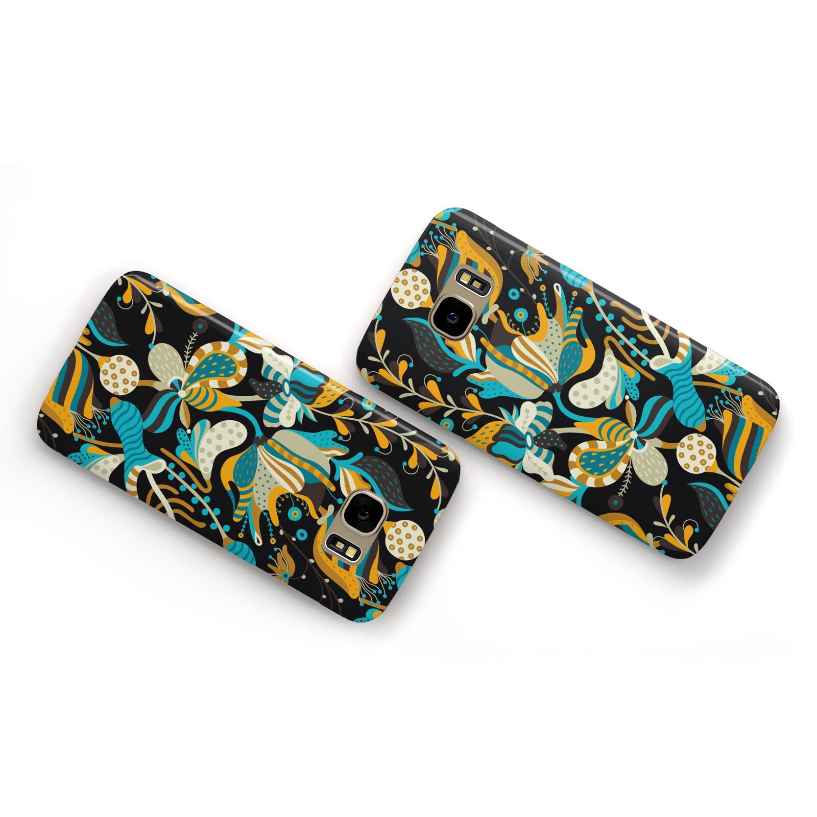 Colourful Floral Samsung Galaxy Case Flat Overview