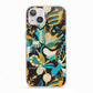 Colourful Floral iPhone 13 TPU Impact Case with Pink Edges