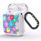 Colourful Flowers AirPods Clear Case Side Image