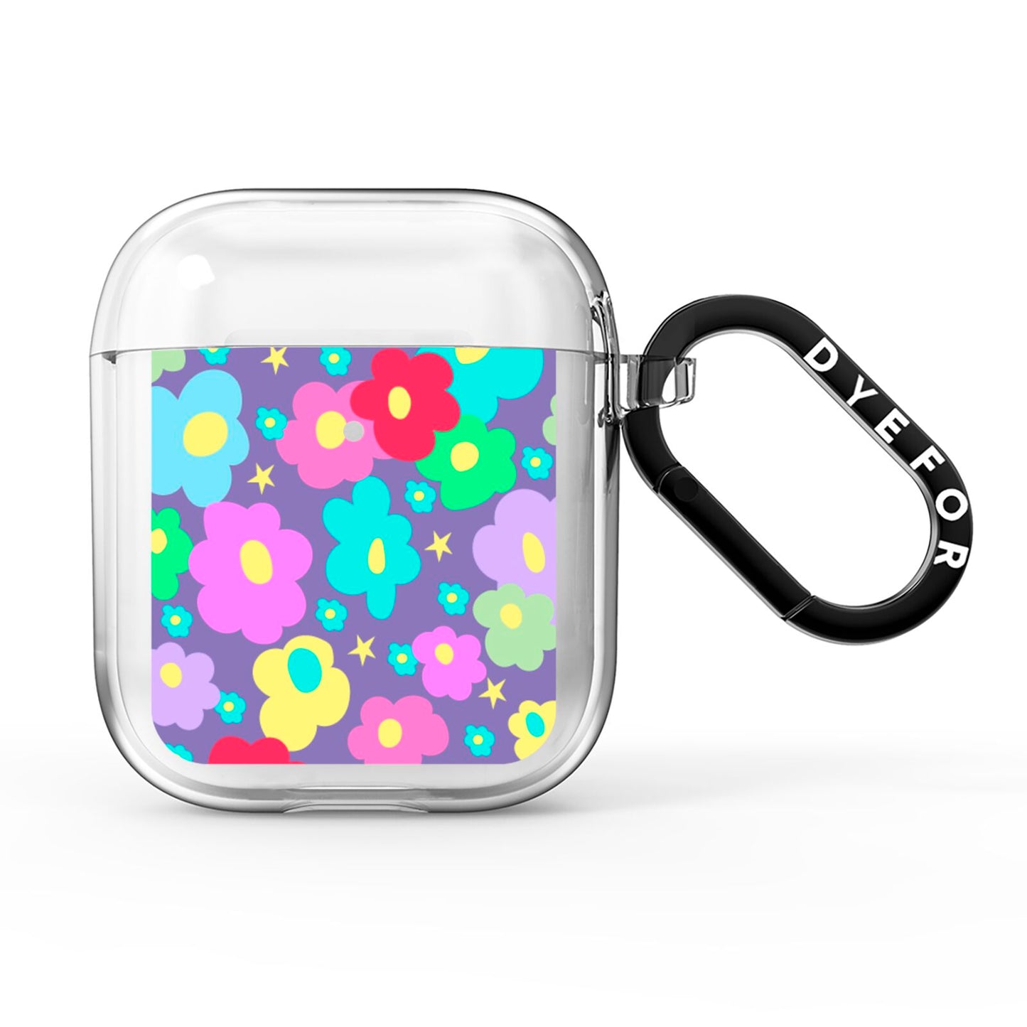 Colourful Flowers AirPods Clear Case