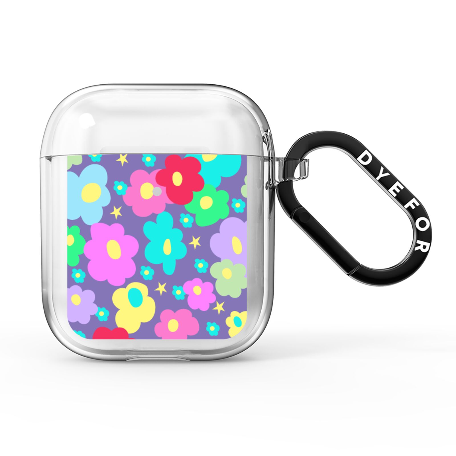 Colourful Flowers AirPods Clear Case