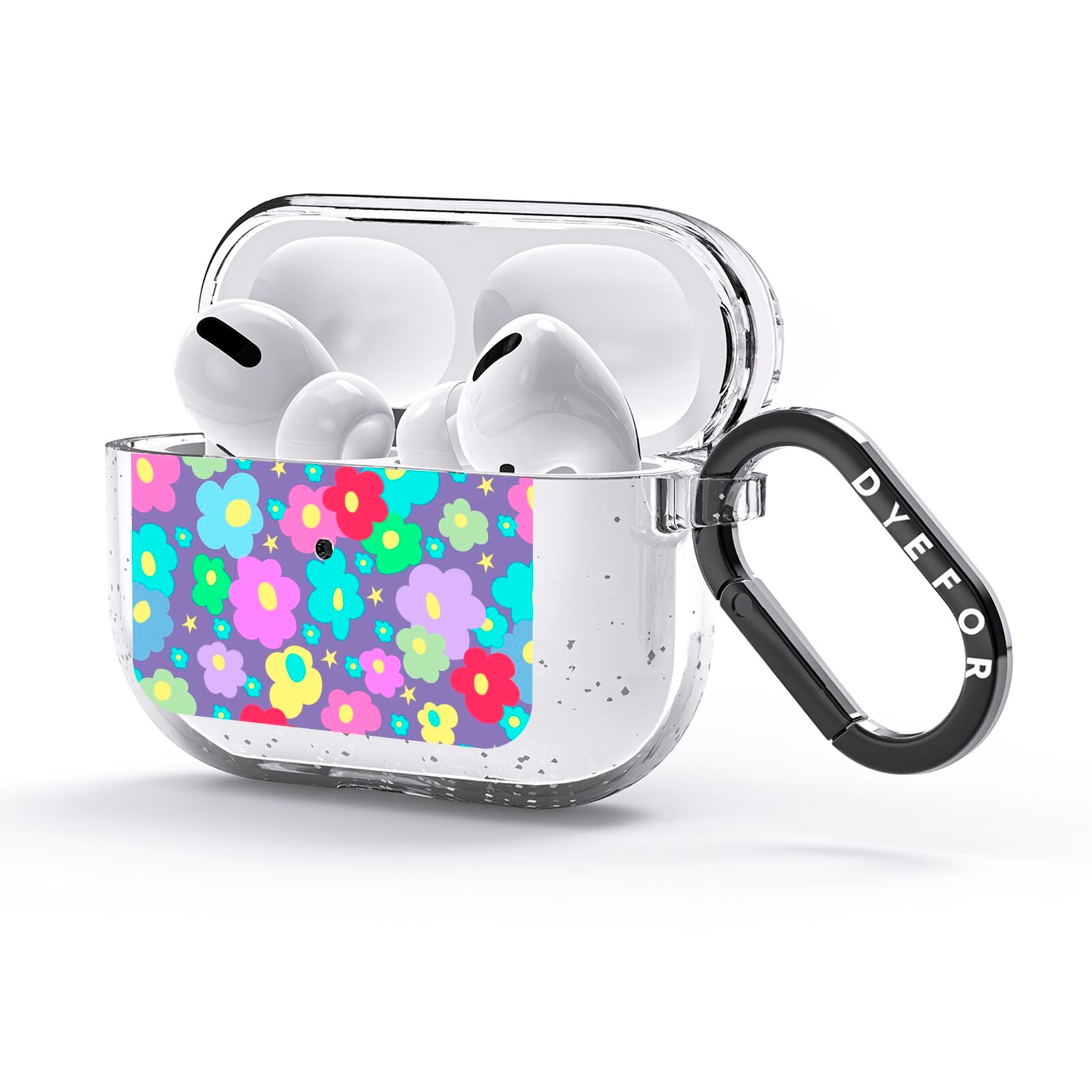 Colourful Flowers AirPods Glitter Case 3rd Gen Side Image