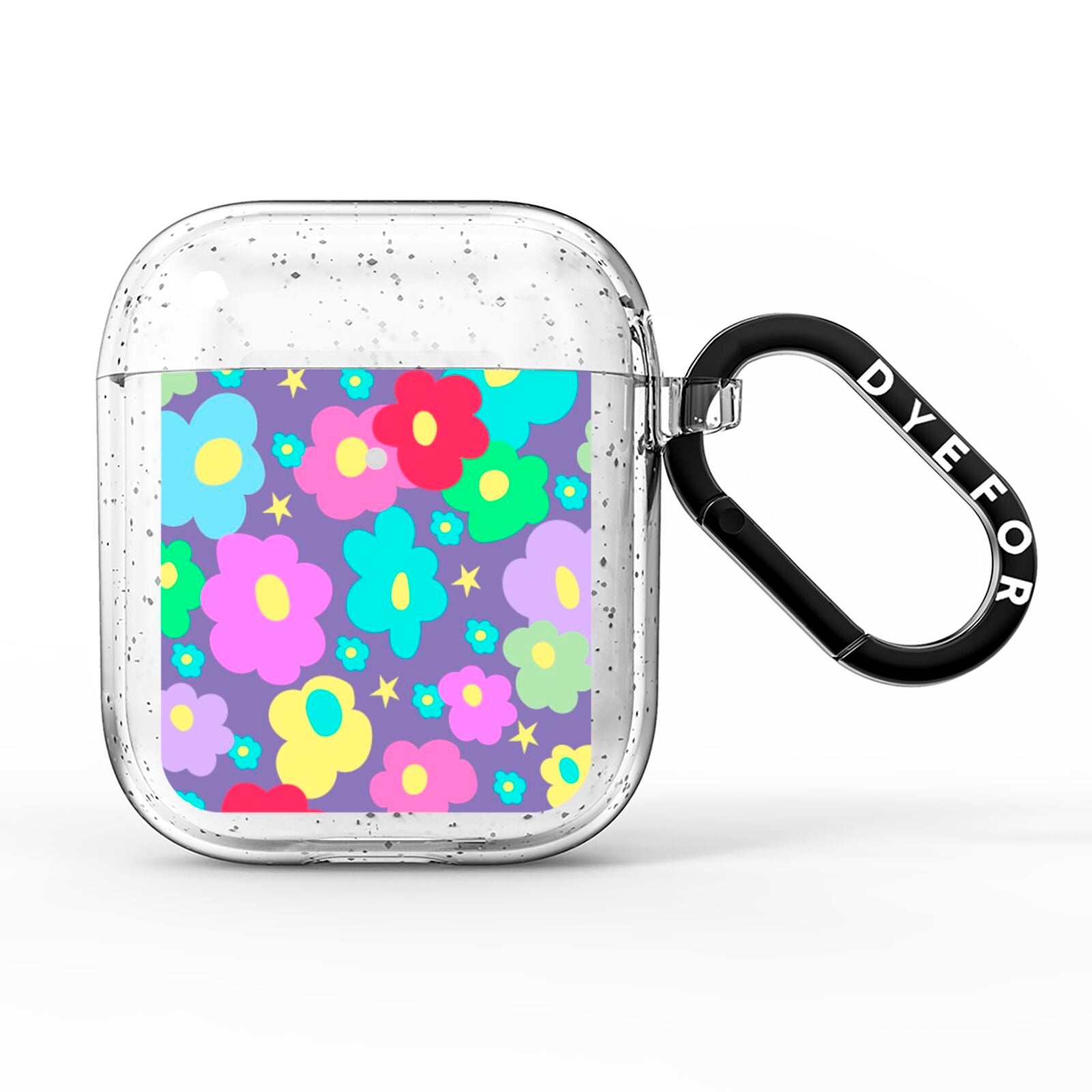 Colourful Flowers AirPods Glitter Case