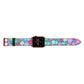 Colourful Flowers Apple Watch Strap Landscape Image Red Hardware