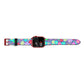 Colourful Flowers Apple Watch Strap Size 38mm Landscape Image Red Hardware